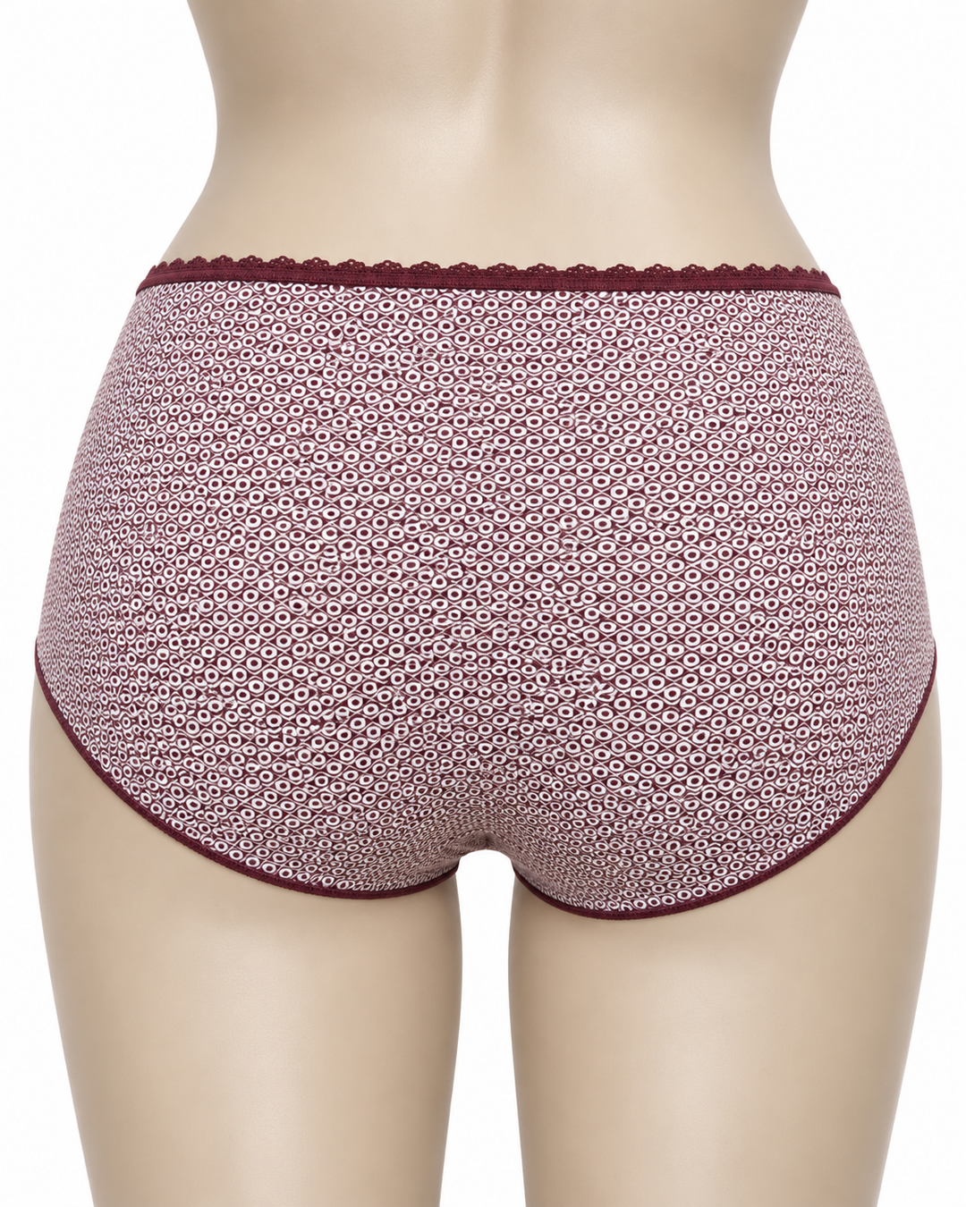 Culotte haute coton Bordeaux - 37113