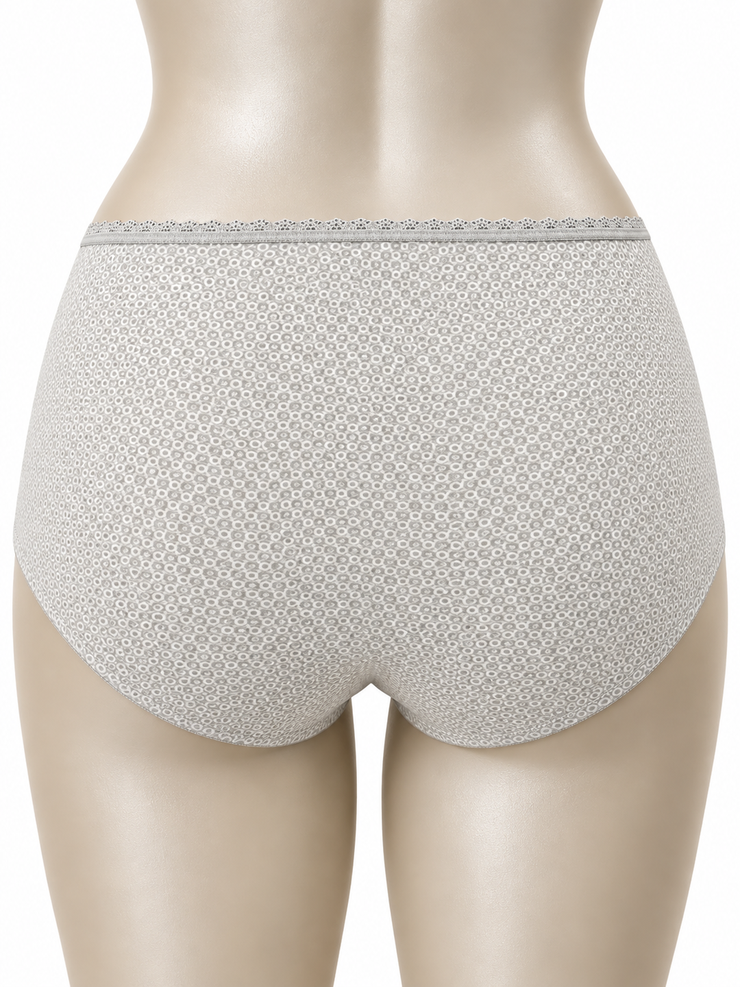 Culotte haute coton gris clair - 37113