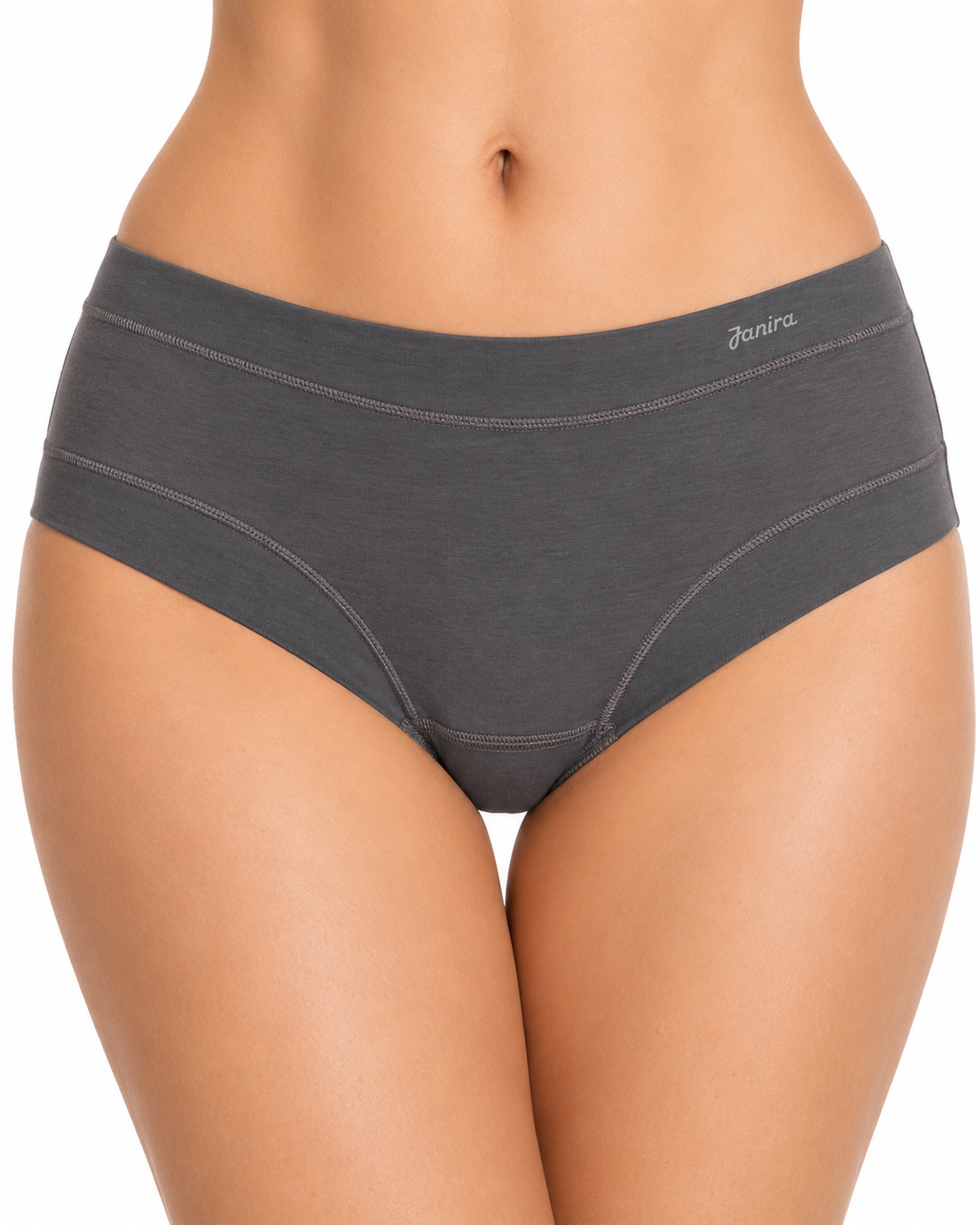 Culotte haute Esencial Duo en coton – Gris &amp; Pink