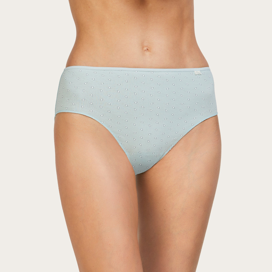 Slip haut Duo Avet – Lot de 2 culottes en coton bleu ciel
