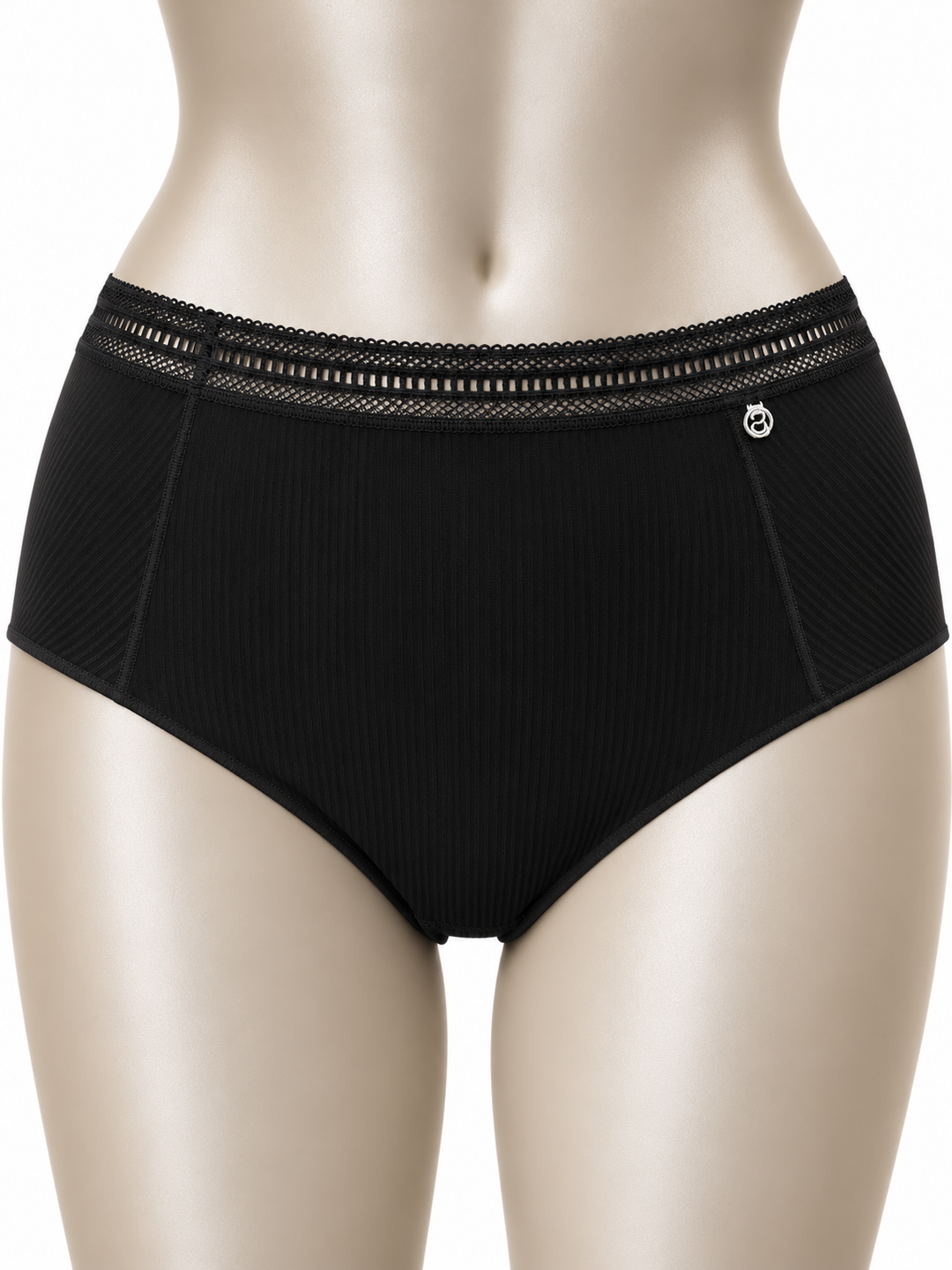 Slip haut microfibre noir 37098