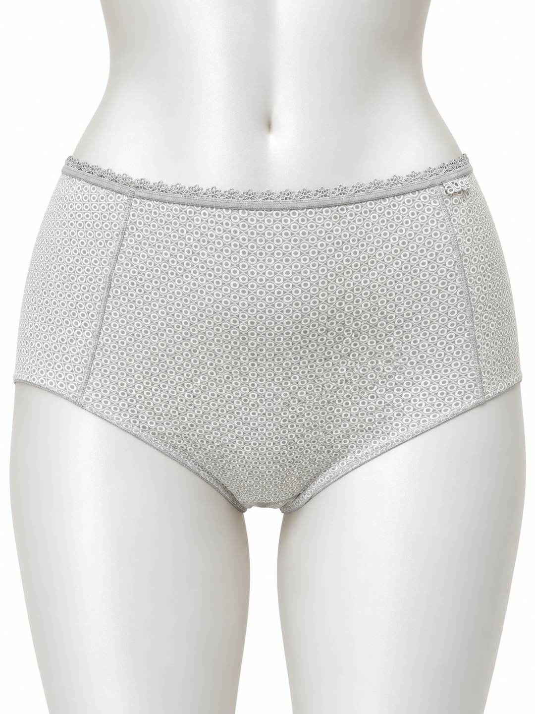 Culotte haute coton gris clair - 37113