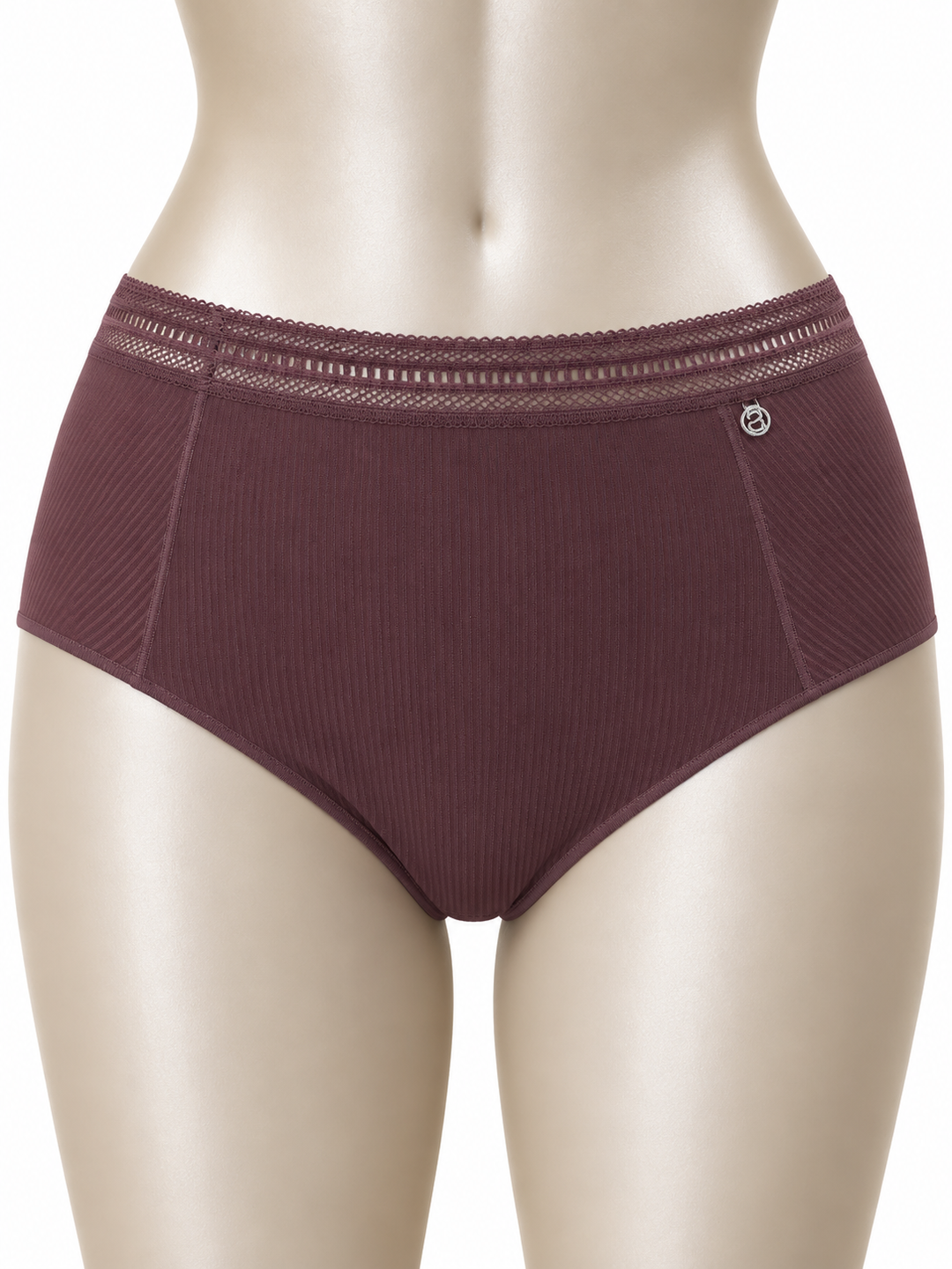 Slip haut microfibre Grenat