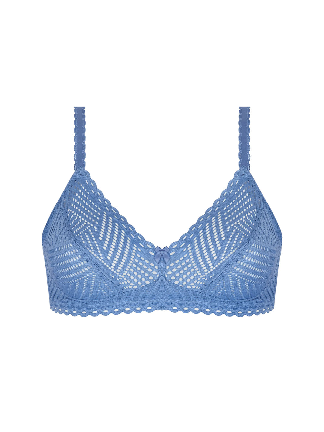 Soutien-gorge sans armature bonnet profond Tressage graphic Denim