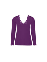 Tee-shirt manche longue SIMPLY PERFECT Prune magic