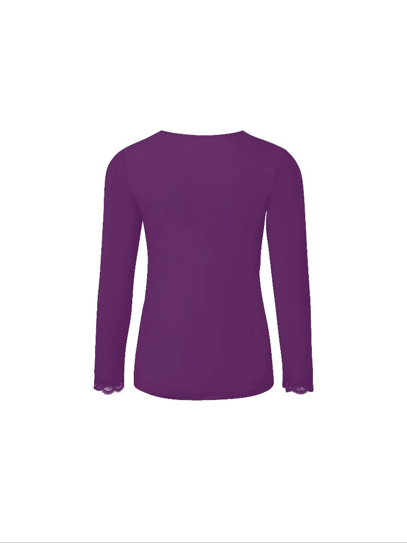 Tee-shirt manche longue SIMPLY PERFECT Prune magic