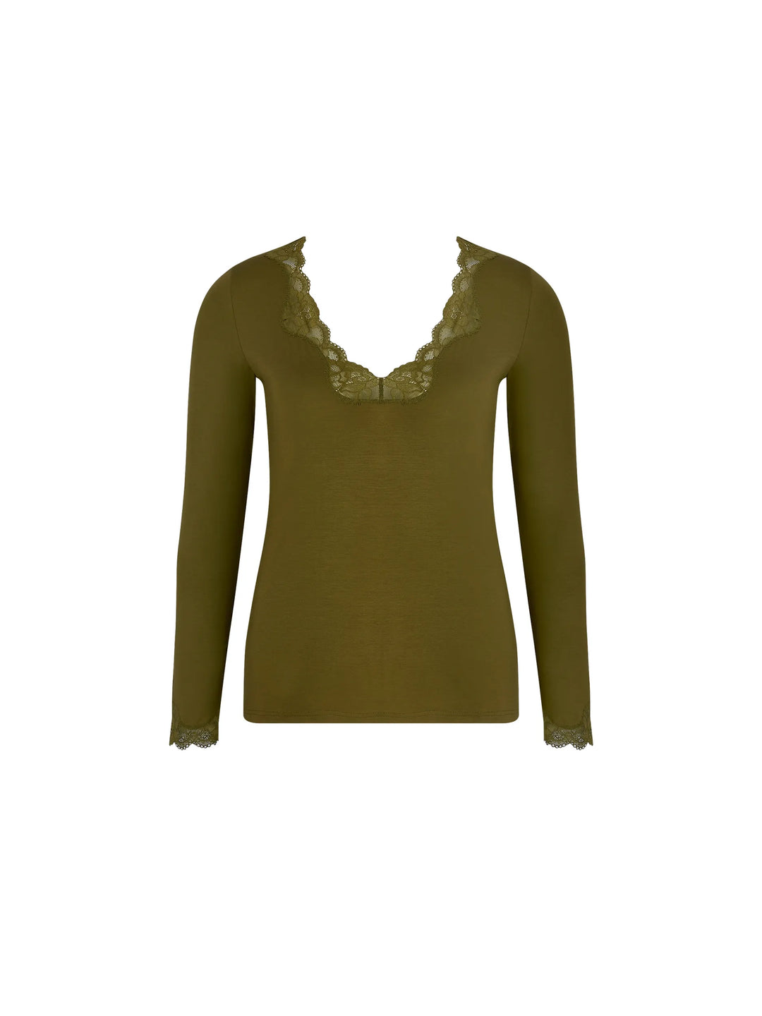 Tee-shirt manche longue SIMPLY PERFECT vert mousse