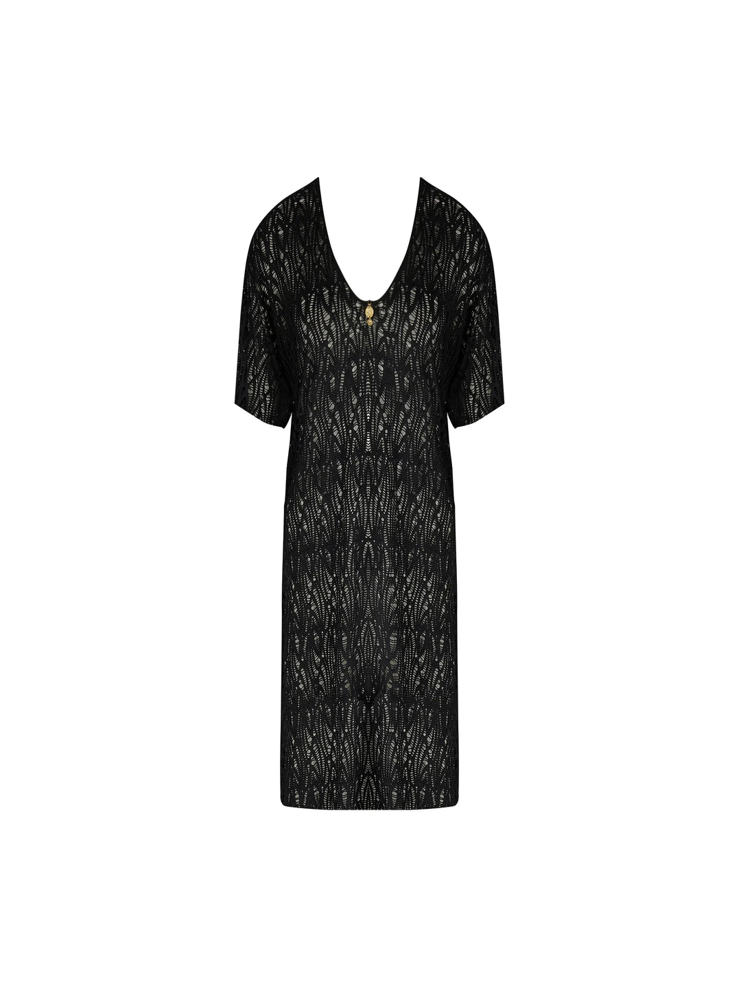 Caftan long noir L&