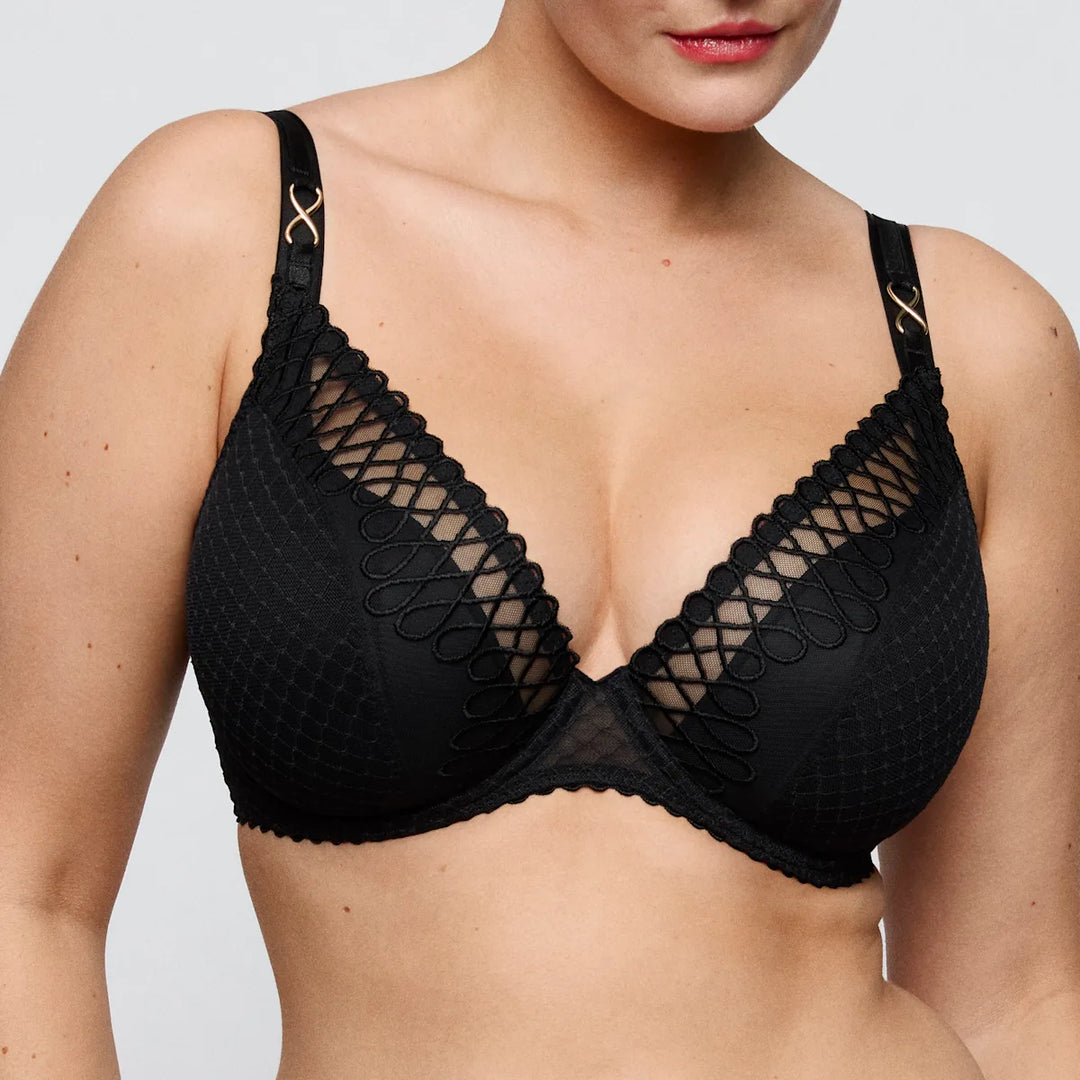 Soutien-gorge demie mousse plongeant noir Jokko