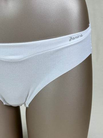 Slip taille basse skin coton BLANC