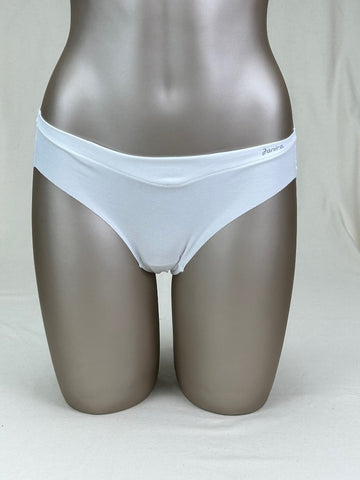 Slip taille basse skin coton BLANC