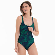 Maillot de bain 1 pièces Eloise imprimé vert