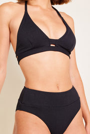 Slip de bain haut noir Jane