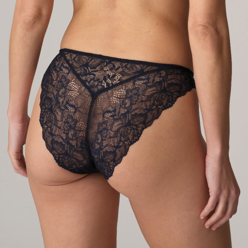 Slip taille basse Manyla Velvet Bleu