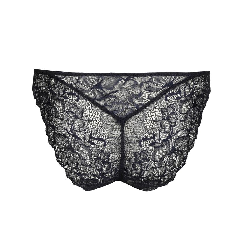 Slip taille basse Manyla Velvet Bleu