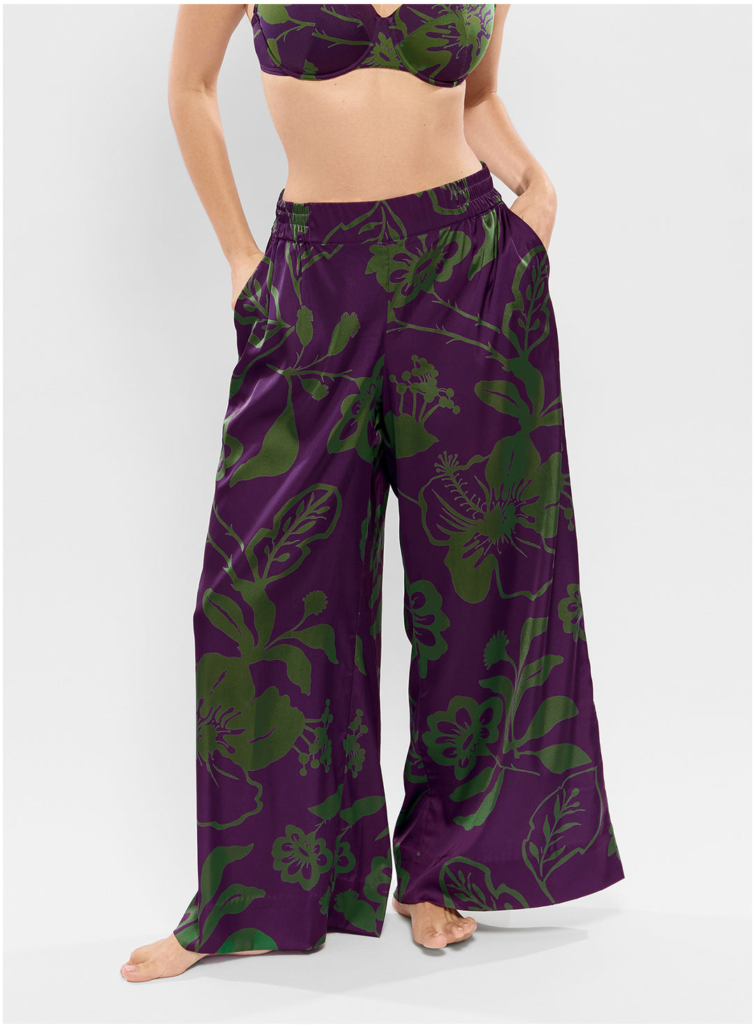 Pantalon large satinée Bloom