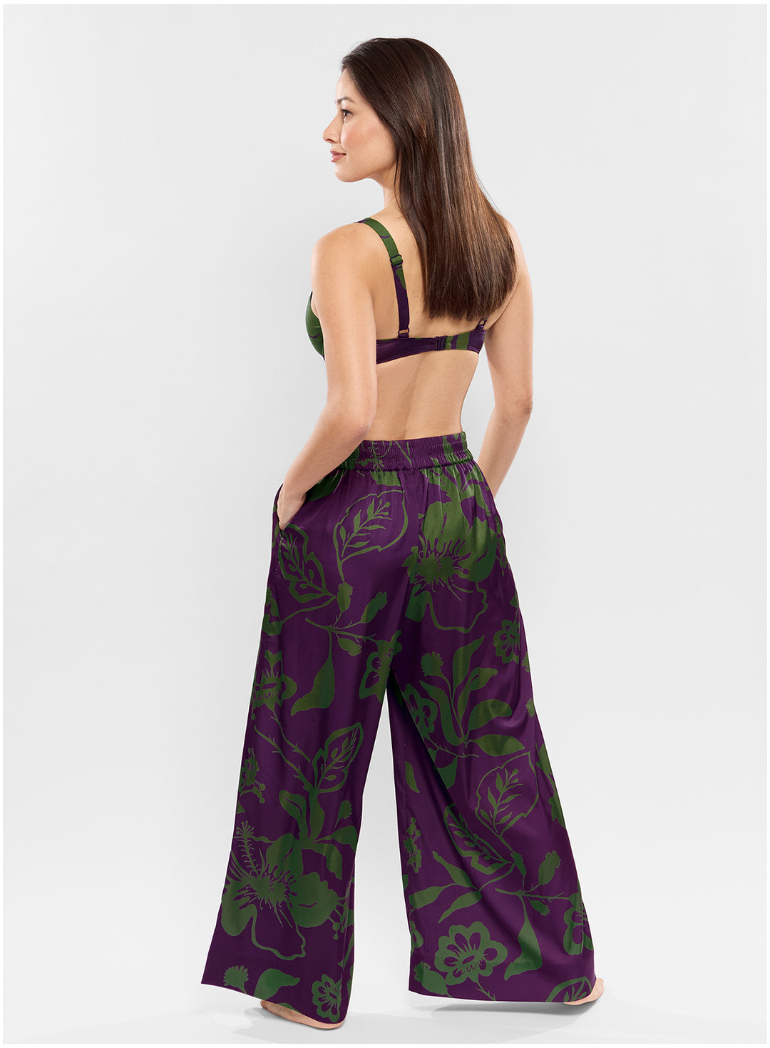 Pantalon large satinée Bloom