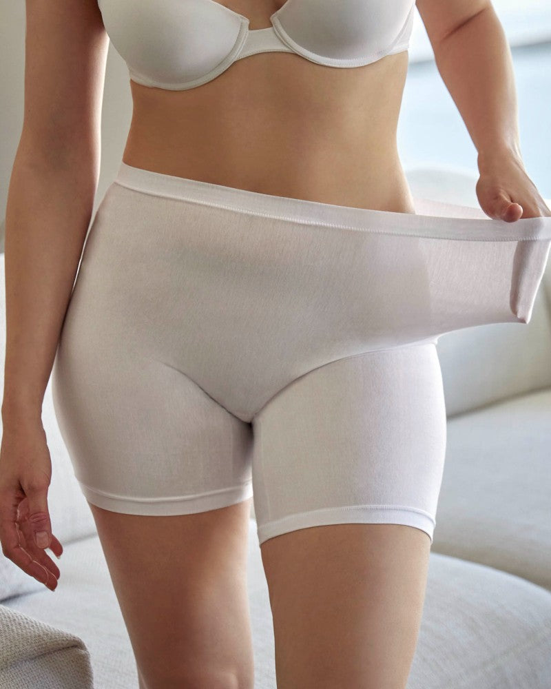 Panty invisible en coton naturel Flexie adapt– confort anti-frottements blanc