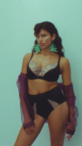 Soutien-gorge semi emboitant Tatoo Love noir