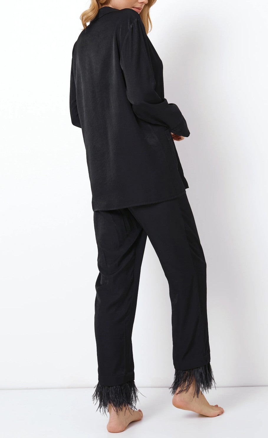 Pyjama satin noir Brigitte