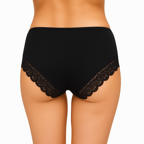 Shorty haute coton noir