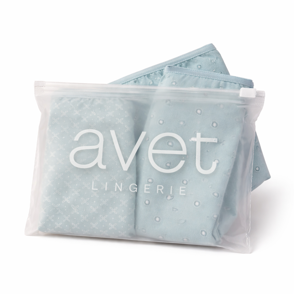 Slip taille basse Duo Avet – Lot de 2 culottes en coton vert Anis