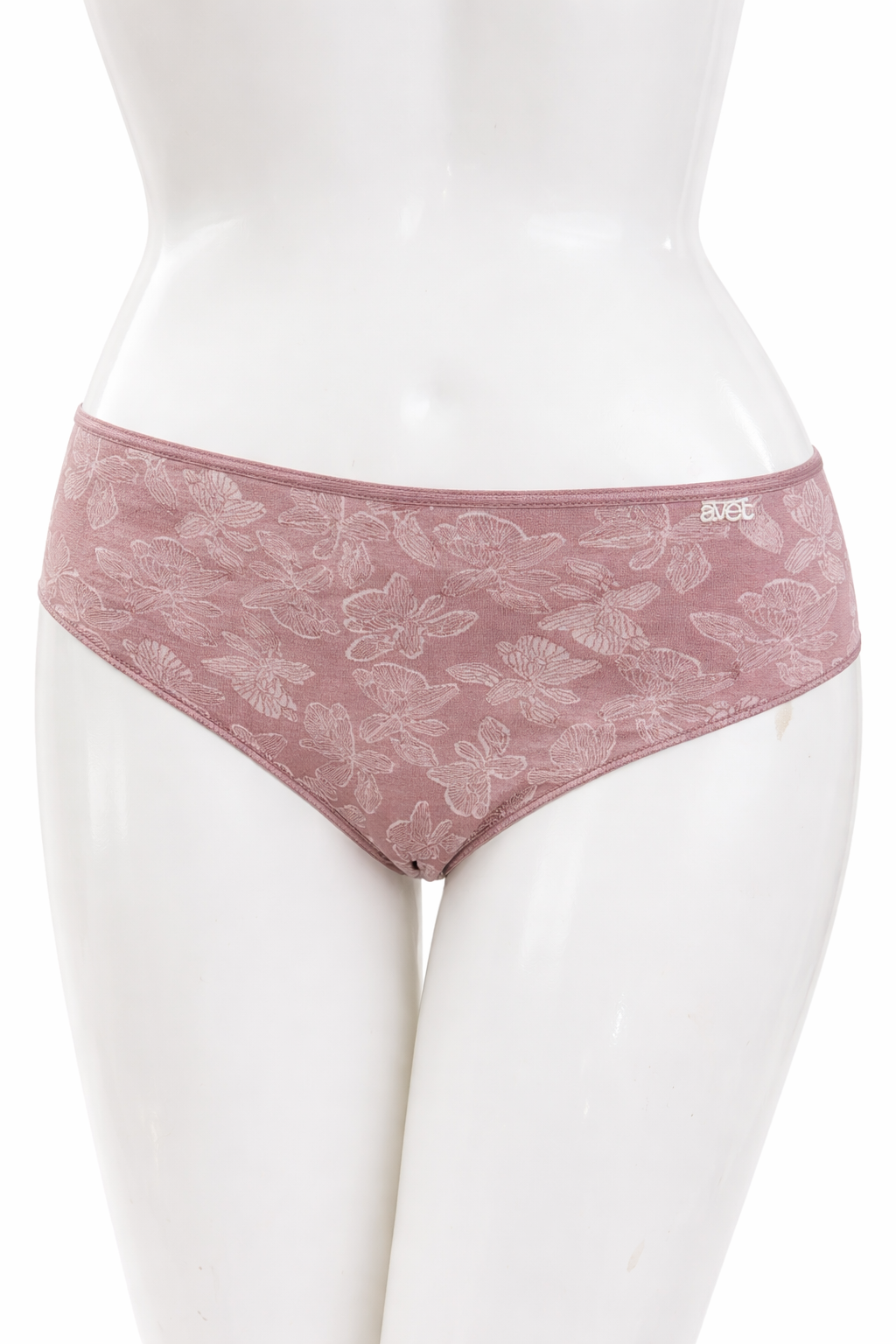 Culotte microfibre imprimé – Vieux rose