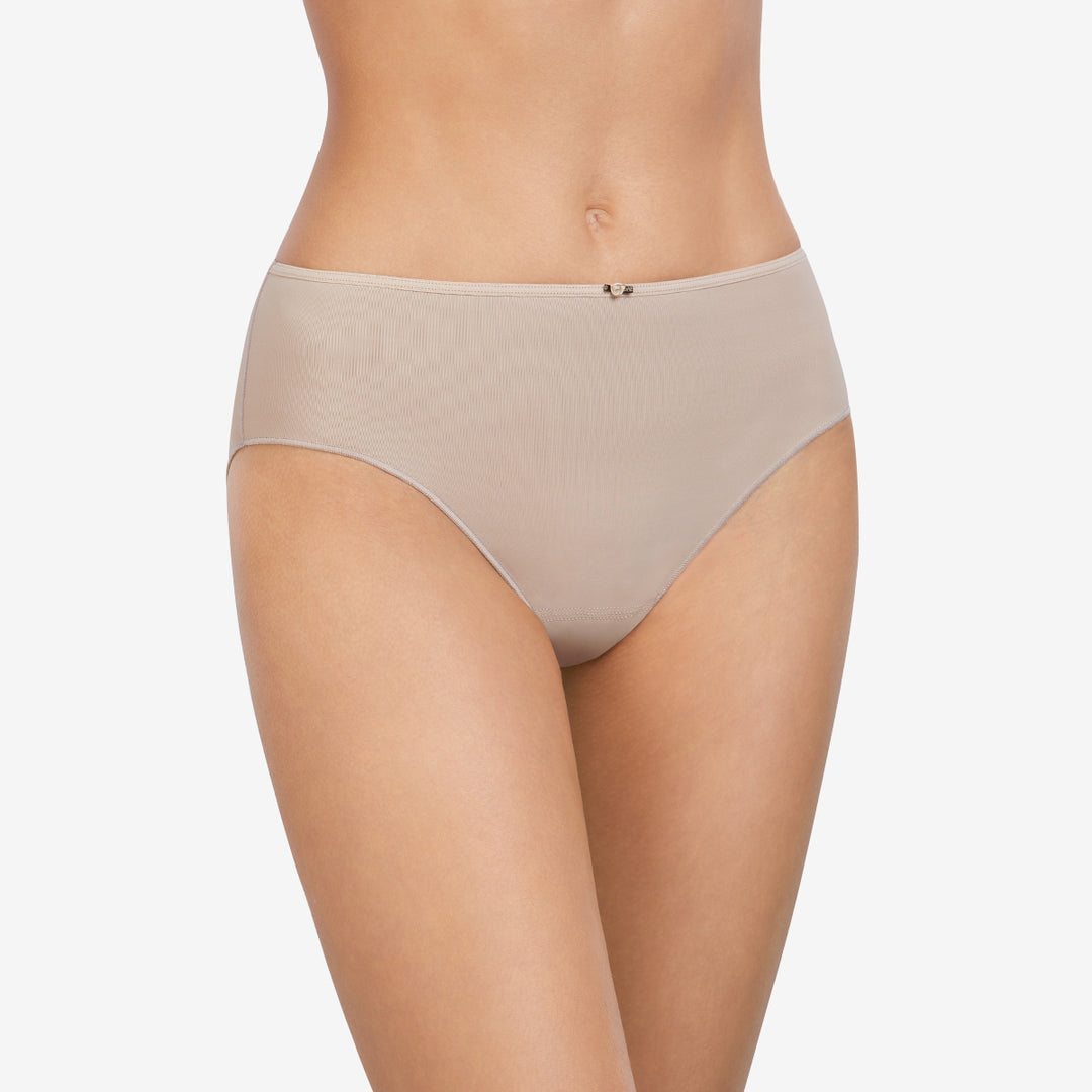 Slips Duo haut- microfibre – Ivoire &amp; Nude