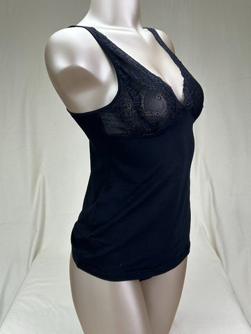 Débardeur coton soutien-gorge Esencial Noir
