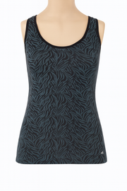 Top microfibre – Avet Green Motif zébré