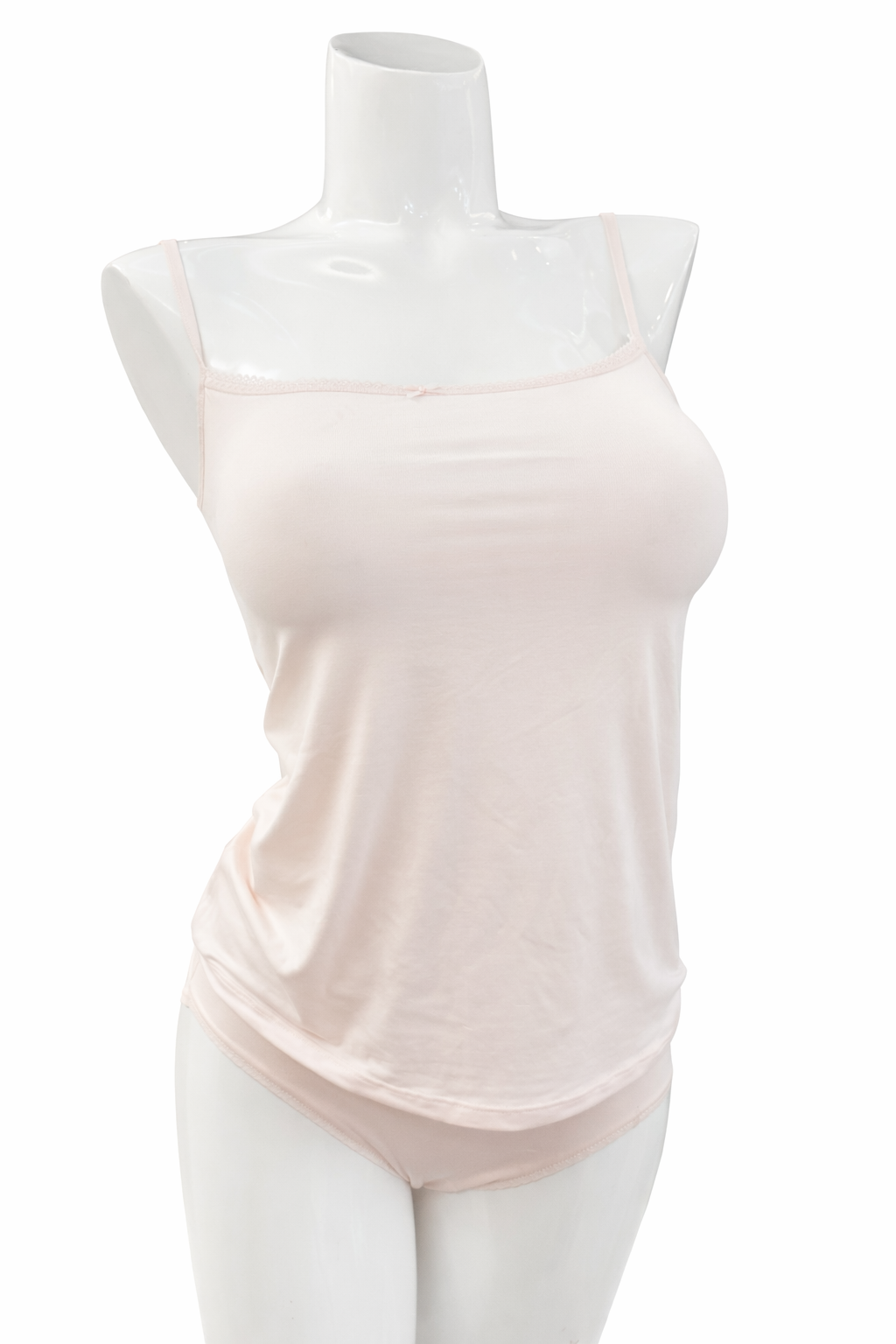 Top fines bretelles microfibre – rose poudré