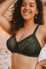 Soutien-gorge sans armature bonnet profond Tressage graphic Eclat aventure