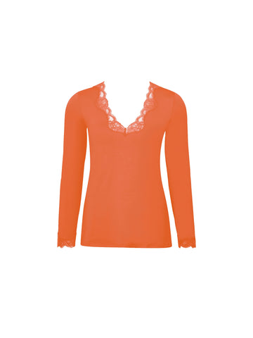 Tee-shirt manche longueSIMPLY PERFECT Antigel Orange safran