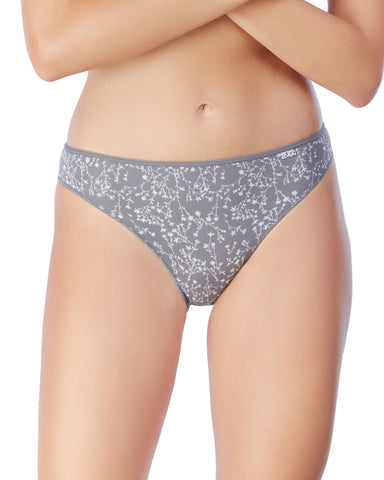 Slip duo modal fleurie abricot et gris