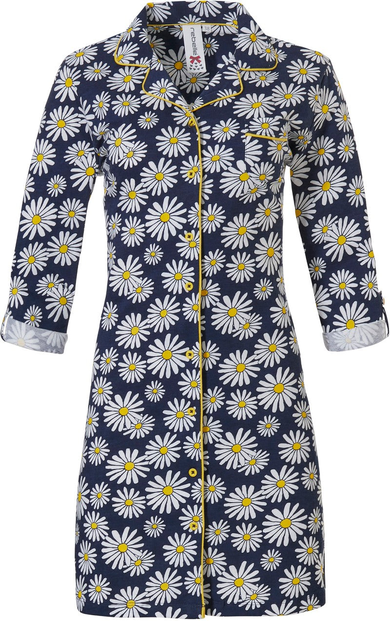 Chemise de nuit boutonnée coton Marguerite