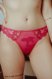 Slip séduction Dressing Floral Magenta