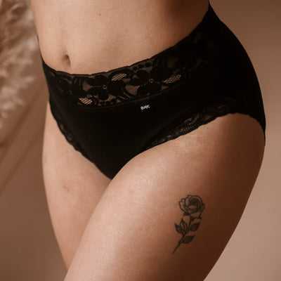 Culotte haute coton dentelle