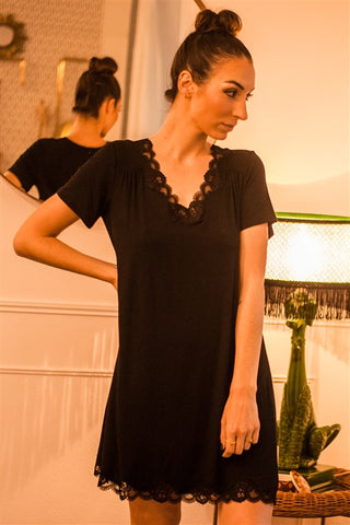 Chemise de nuit outlet manche courte