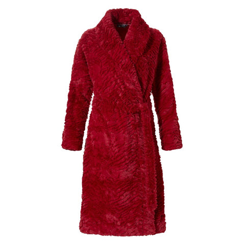 Robe de chambre chaude ceinturé rouge