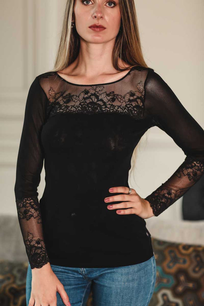 T shirt manche longue transparent clearance