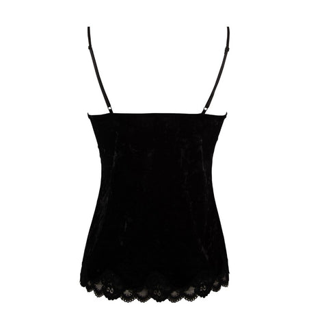 Caraco velours en fête noir
