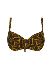 Haut de maillot de bain corbeille fitting La Muse Africa jaune