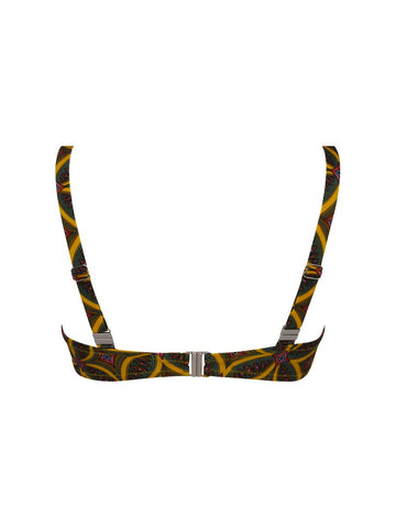 Haut de maillot de bain corbeille fitting La Muse Africa jaune