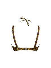 Haut de maillot de bain bandeau souple La Muse Africa jaune