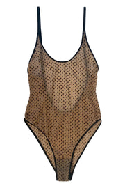 Body tulle pois noir