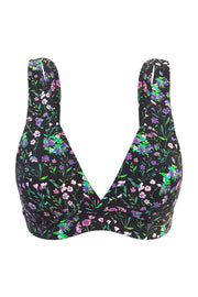 Soutien-Gorge Cache-Cœur Fleur De Lin Noir