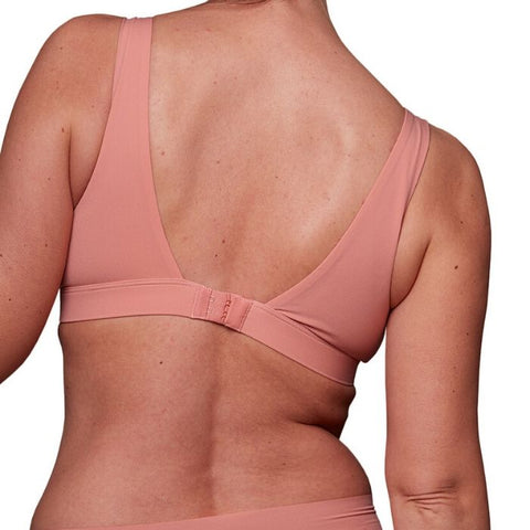 Soutien-gorge sans armature cache coeur Uni Terracotta