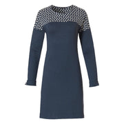 Chemise de nuit à pois Marine