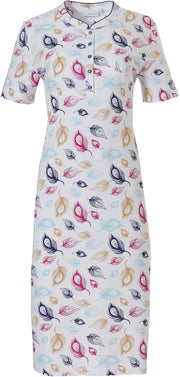 Chemise de nuit longue coton Paon