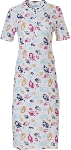Chemise de nuit longue coton Paon